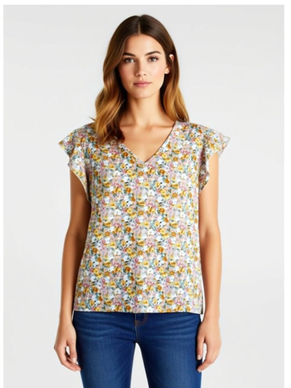 SHEIN: Women's Large Floral Shirt (J16)